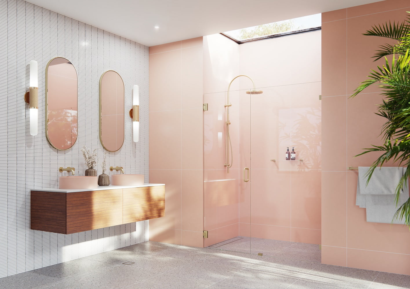 Illume 58 in. x 78 in. Wall Hinged Glass Shower Enclosure