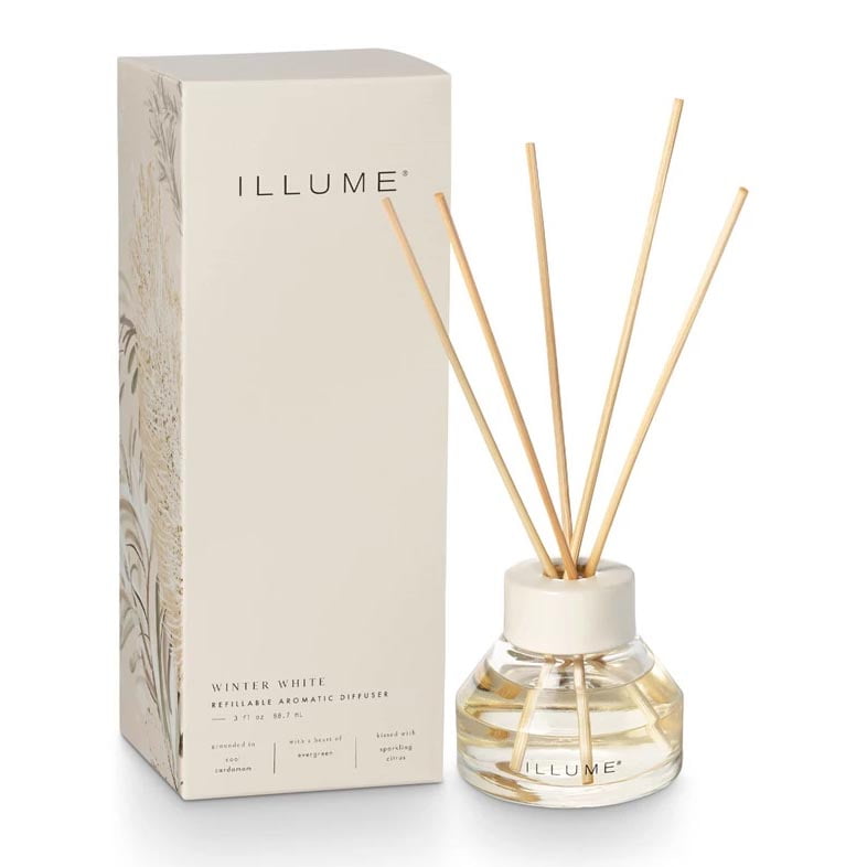 Winter White Ceramic Reed Diffuser with Refillable Oil