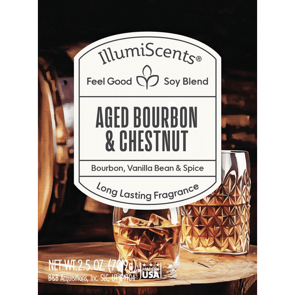 IllumiScents Aged Bourbon & Chestnut Scented Wax Melts, 2.5 oz