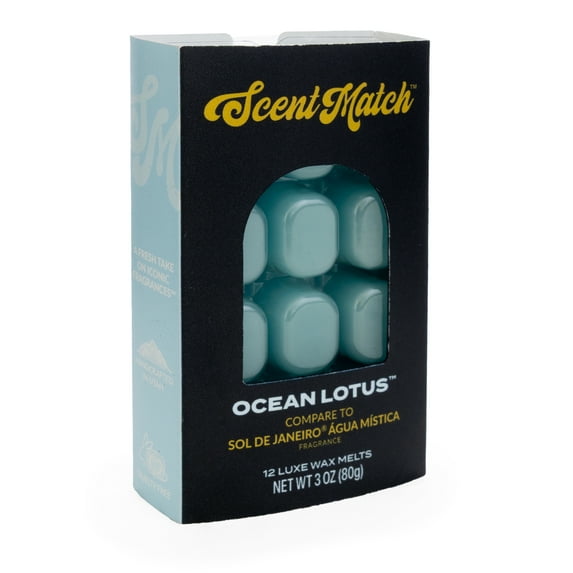 IllumiScents ScentMatch, 3 oz Wax Melts, Ocean Lotus (Compare to: Sol De Janeiro® - Agua Mistica™)