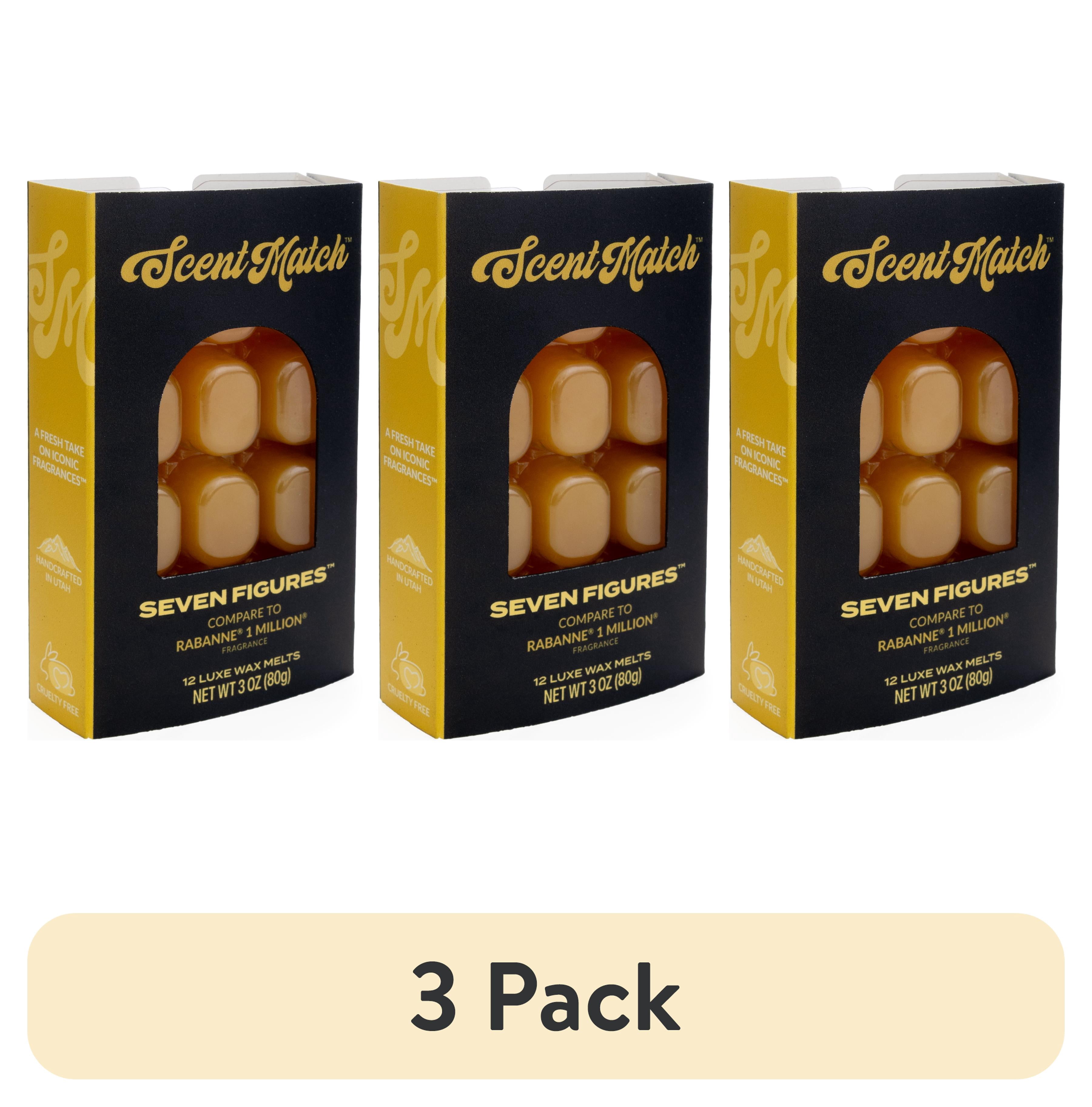 (3 pack) IllumiScents ScentMatch, 3 oz Wax Melts, Seven Figures (Compare to: Paco Rabanne® One Million™)