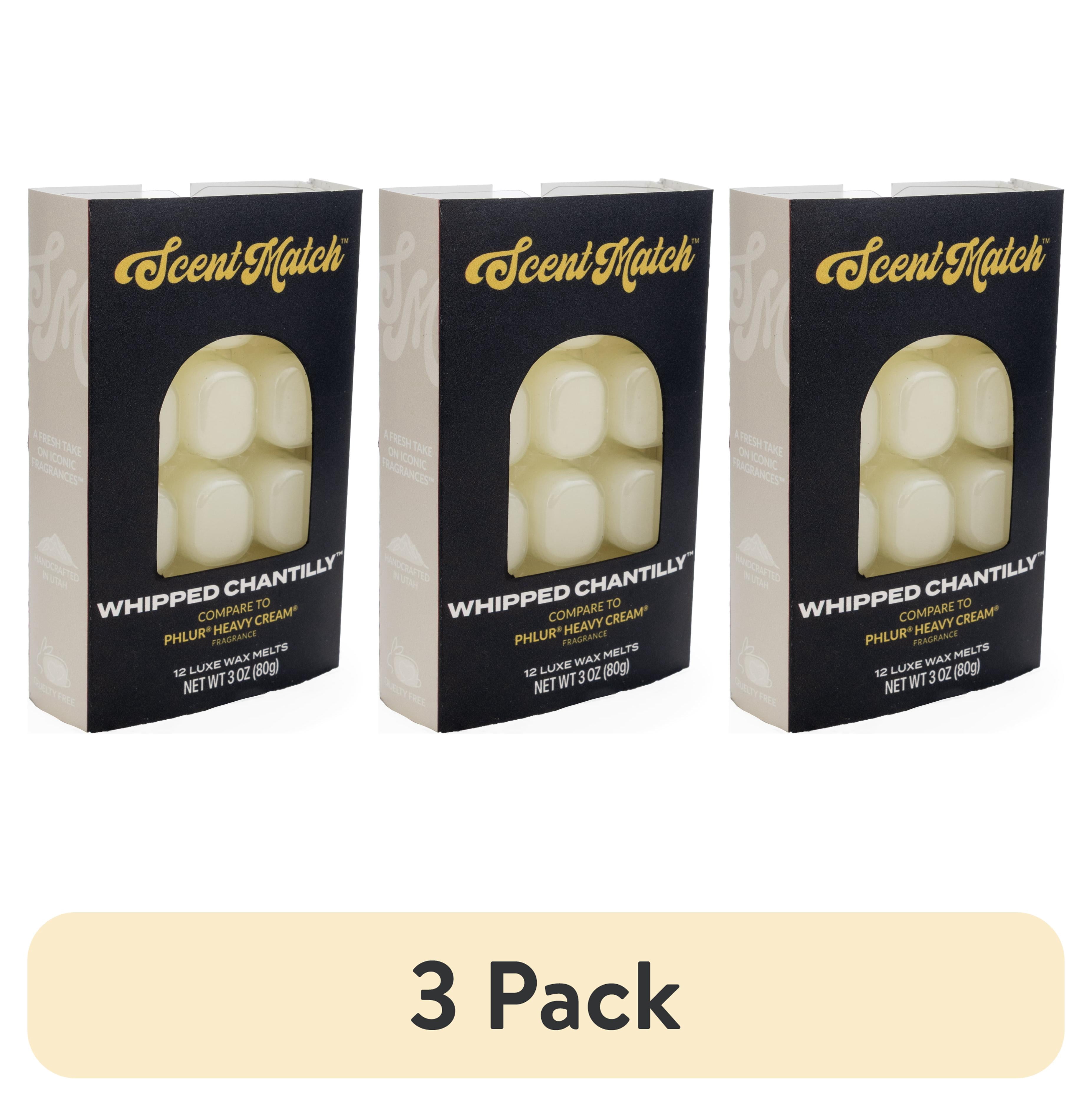 (3 pack) IllumiScents ScentMatch, 3 oz Wax Melts, Whipped Chantilly (Compare to:PHLUR® Heavy Cream®)