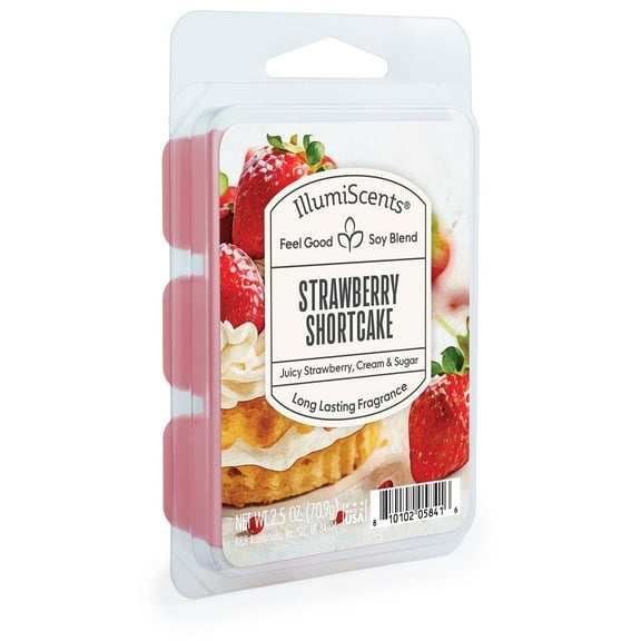 IllumiScents Strawberry Shortcake Wax Melts Highly Fragrant, 2.5 oz (1-Pack)