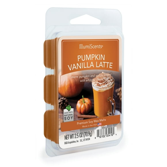 IllumiScents Wax Melts, Vanilla Pumpkin Latte, Soy Blend, 2.5 oz (1-Pack)