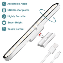 IlluminLabs Under Cabinet Lights - Rechargeable 28 LED Closet Lights w/ Adjustable Angle, Stepless Dimming and 3 Color Modes, Under Counter Lights for Kitchen, Wall Lighting