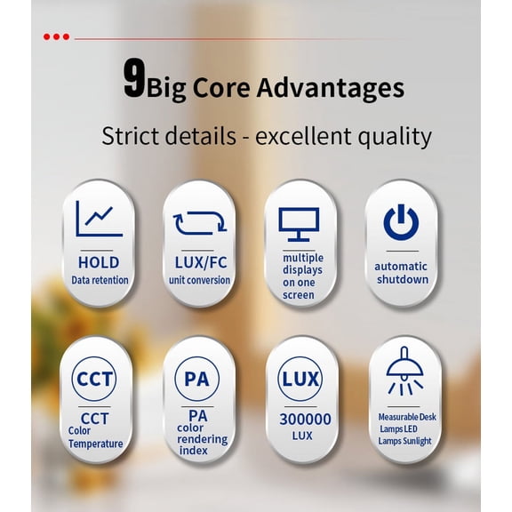 Illuminance Meter,Meter 0.5-300000lux Led 0.5-300000lux Led Test Led Test Meter Tester Precise Meter Color Temperature Tester Precise Meter 0.5-300000lux Buzhi Wotao