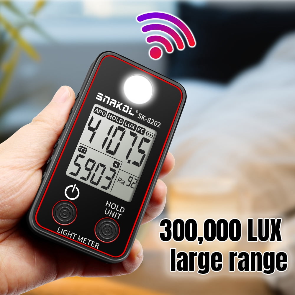 YIWENG Color Temperature Tester - High Precision Illuminance Meter 0.5-300,000 LUX LED Light Measurement