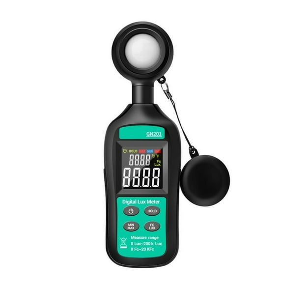 Illuminance Meter UV Radiometer Handheld Illuminance Meter Light Meter Digital Illuminator Handheld Ambient Temperature Meter ,Easy to Use