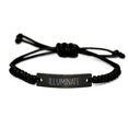 thumbnail image 1 of Illuminate Bracelet for Men Him Inspirational Black Rope Stainless Steel Jewelry, 1 of 1