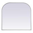 thumbnail image 1 of Illuminate, Metal Frame Arch Mirror 40X38 Inch in, Modern, Silver, 1 of 9
