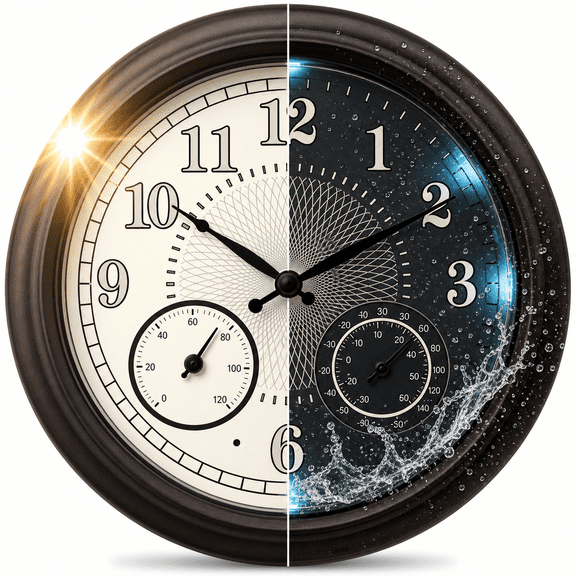 Illuminated 18 inch Outdoor Indoor Wall Clock Home Patio Pool Decor