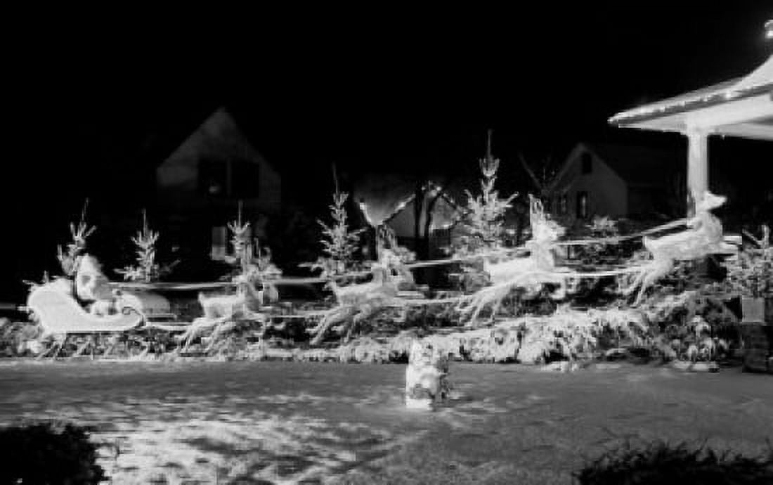 Illuminated Christmas decorations at night Canvas Art - (18 x 24)