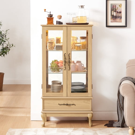 Illuminated Display, Customizable Shelves - Highlight Collectibles with Flexibility