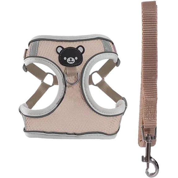 Illuminated Dog Vest Harness Adjustable Lightweight With Lead For Small Medium Dogs