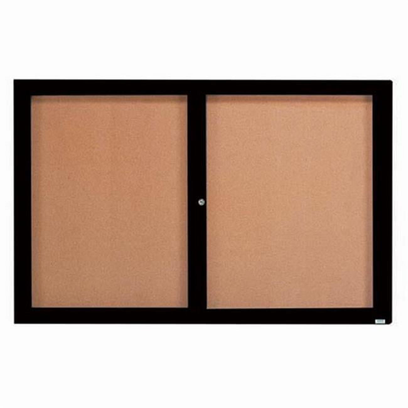 Illuminated Enclosed Bulletin Board Black