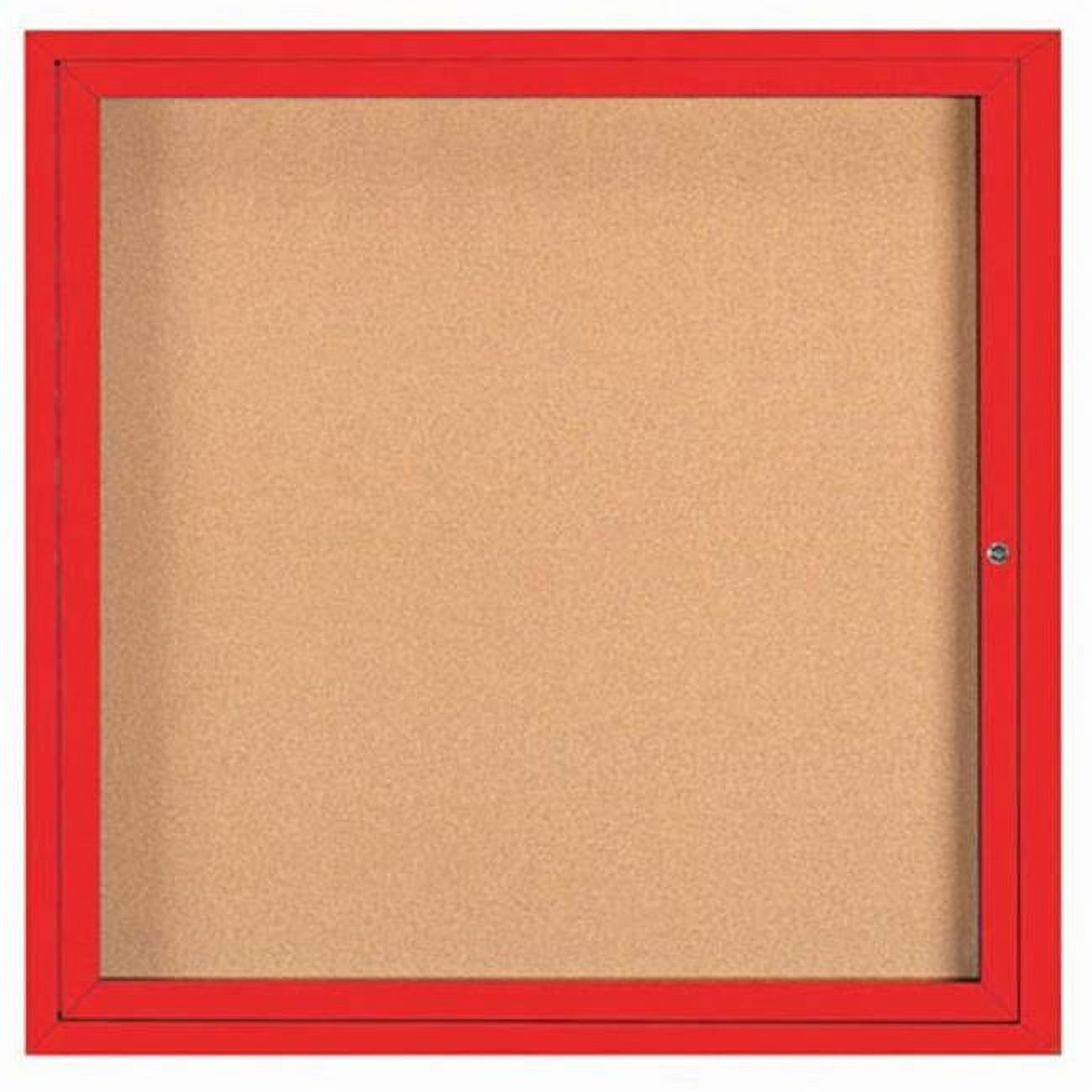 Illuminated Enclosed Bulletin Board Red