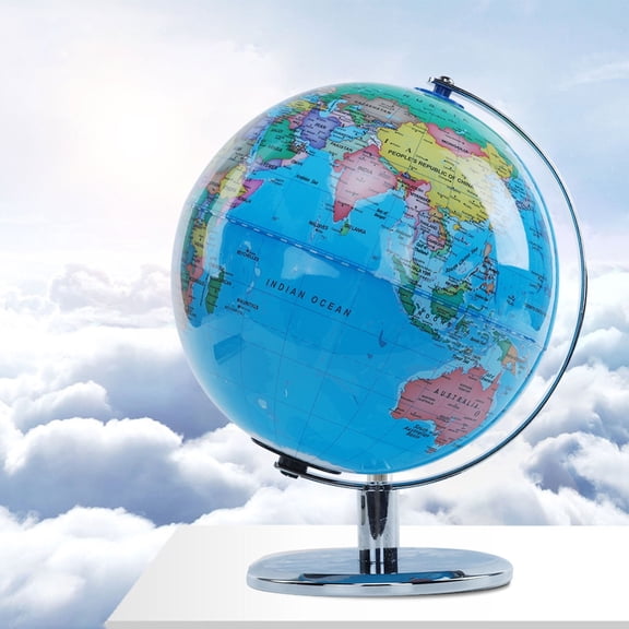 Illuminated Globe For Kids Learning Hd Printed World Map With Stand Educational Classroom Decor