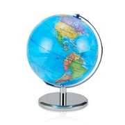 Illuminated Globe of the World with Stand 11”x9.5”– Rotating World Globe for Kids & Adults – Light Up Earth Lamp and Nightlight for Children – Educational Tool for Learning at Home & School