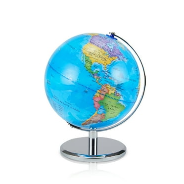 Illuminated World Globe Lamp – Rotating 9.5” or 8” or 11.5" Light-Up Earth with Stand – Educational Toy & Nightlight for Kids or Adults, Home & School Use