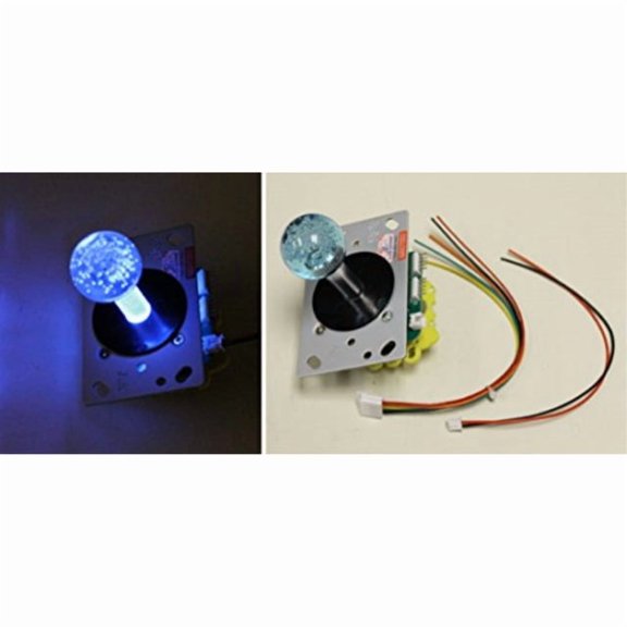 Illuminated LED Arcade Joystick Switchable from 8-way to 4-way operation Multi-Color