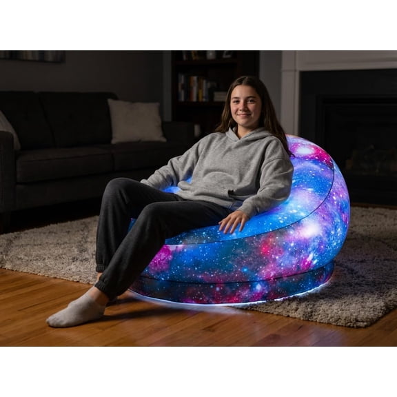 Illuminated LED Inflatable Chairs (Galaxy LED Illuminated Gaming Chair)