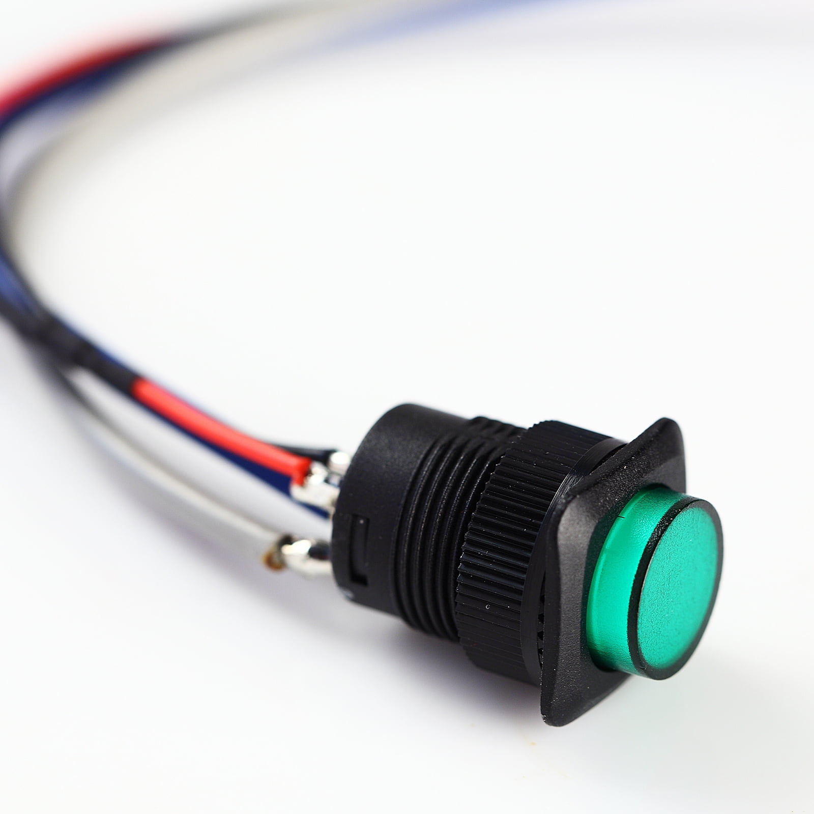 Illuminated Momentary Push button - Green On/Off Switch - Walmart.com