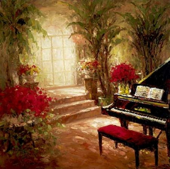 Illuminated Music Room Canvas Art - Foxwell (24 x 24)