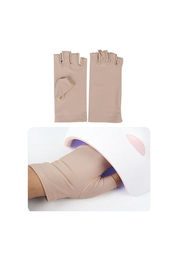 Illuminated Open Finger Gloves with Fiber Technology for Precise Home and Outdoor Manicure Applications
