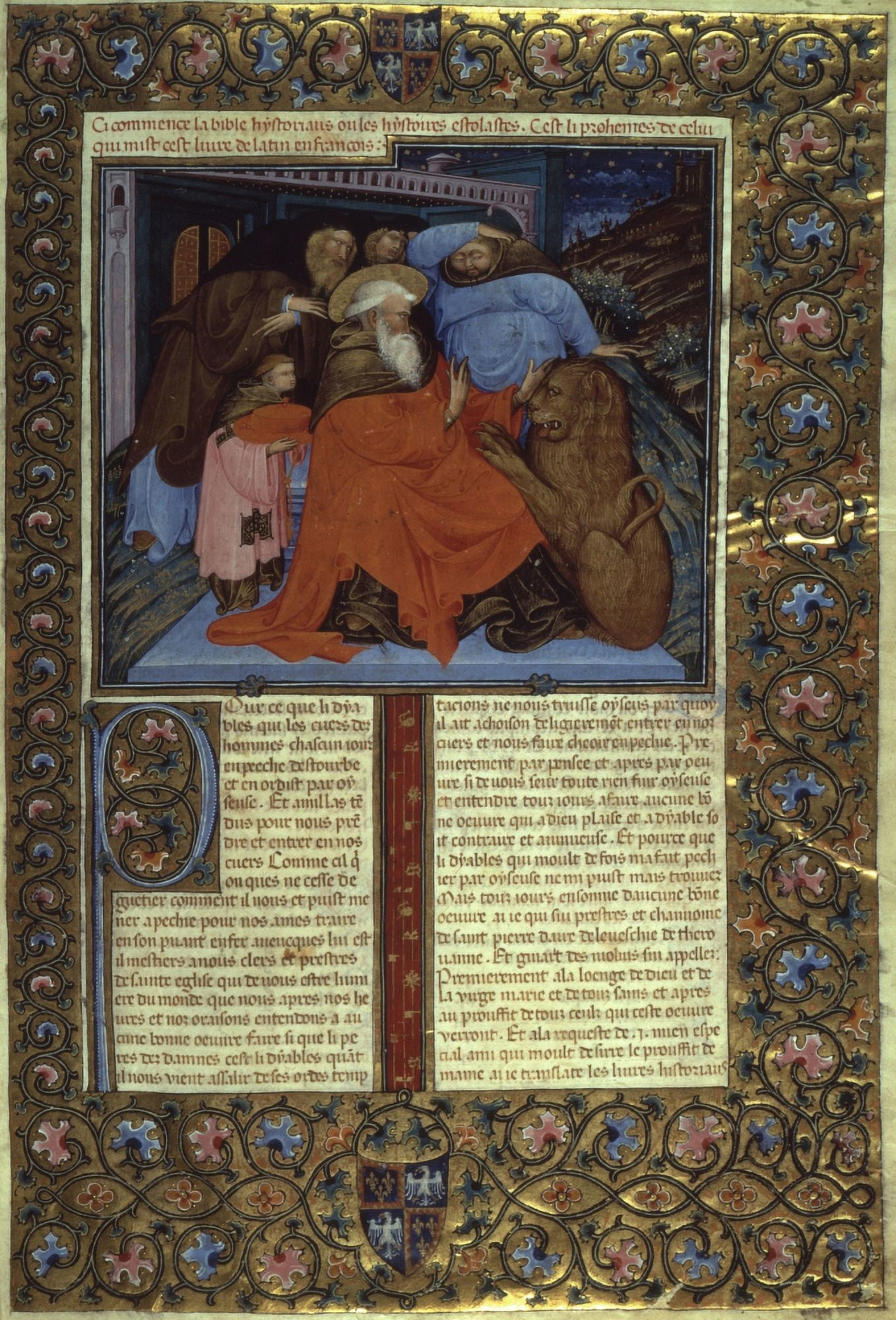 Illuminated Page From The Bible Of Niccol?™ Iii Of Este Canvas Art - (24 x 36)