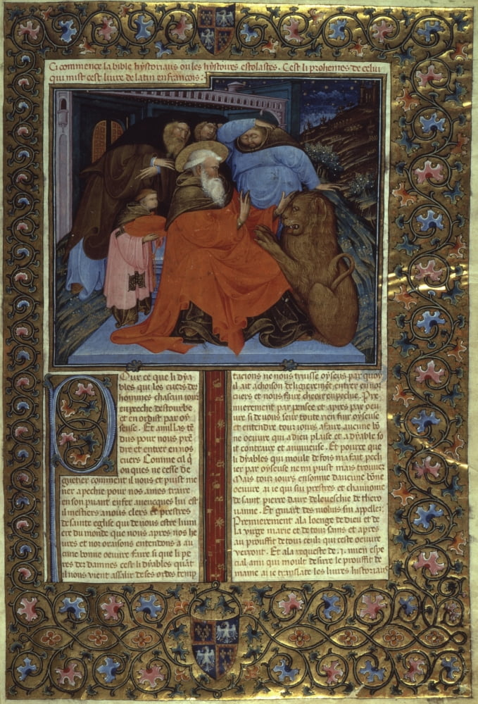 Illuminated Page From The Bible Of Niccol?? Iii Of Este Canvas Art - (18 x 24)
