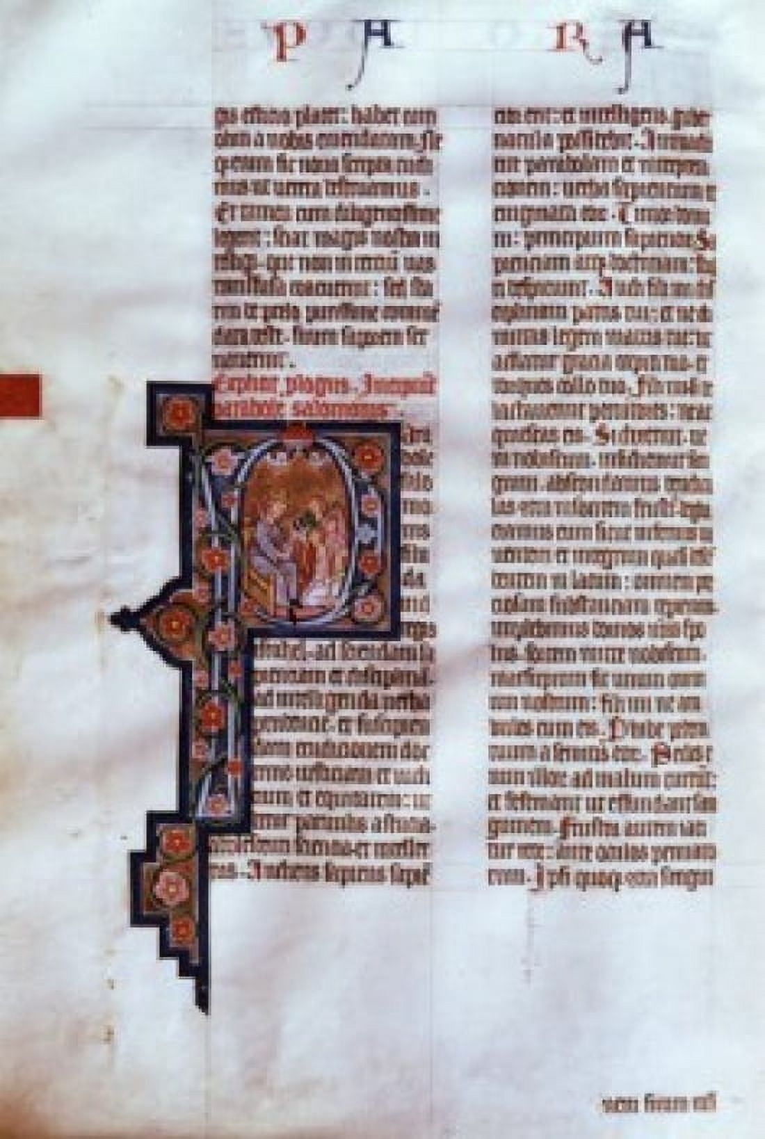 Illuminated Page Manuscripts Stift Kremsmunster Austria (Benedictine Abbey) Canvas Art - (18 x 24)