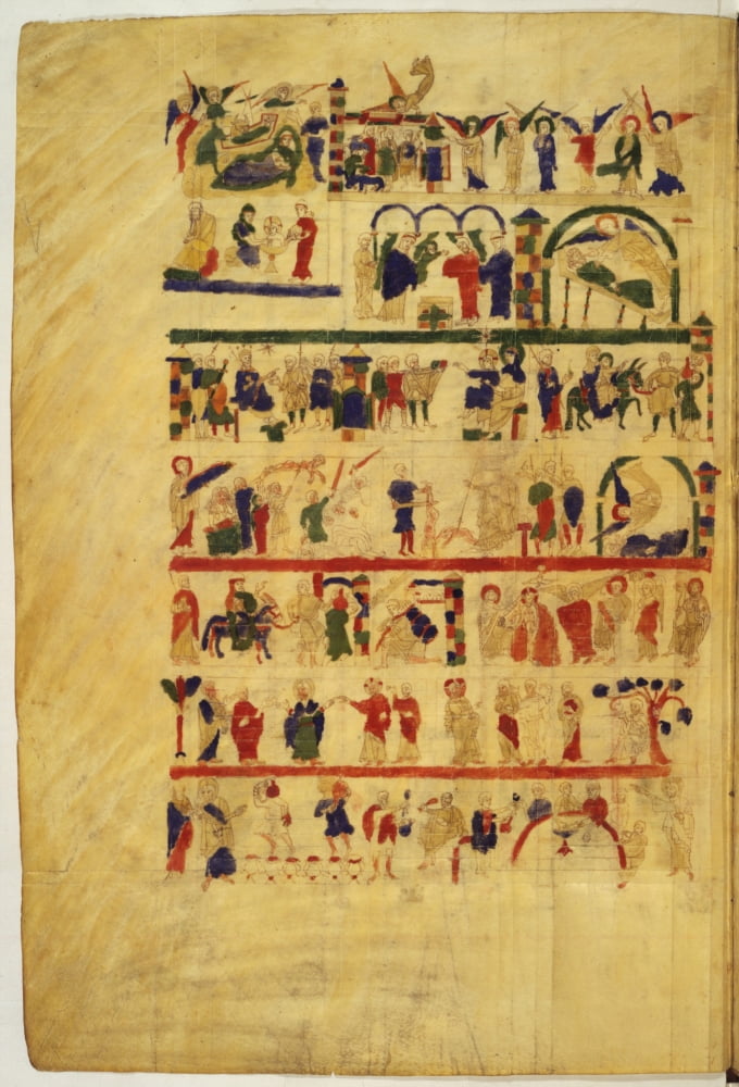 Illuminated Page Of The Bible Of Ripoll Canvas Art - (24 x 36)