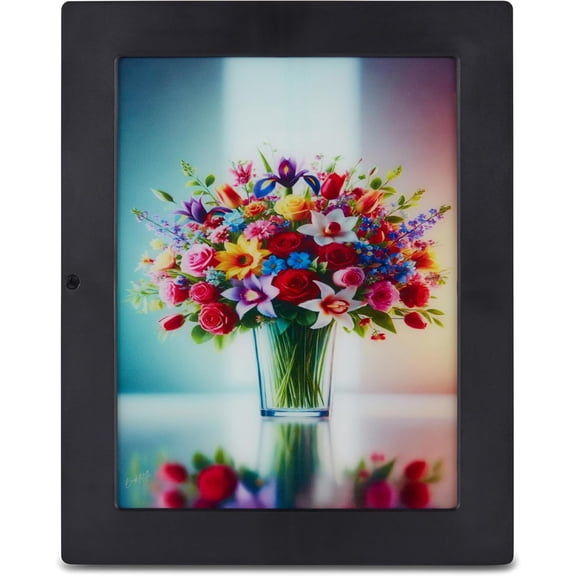 Illuminated Picture Frame  LED Backlit Display, Black Frame