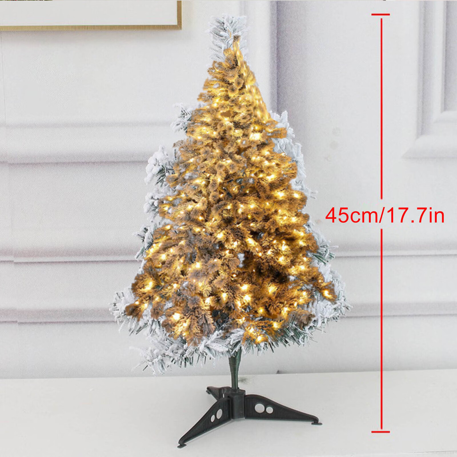 Illuminated Snowflake Flocked Christmas Tree, Equipped With Advanced