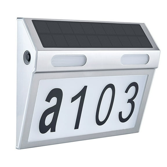 Illuminated Solar House Number Light For Outdoor Use Waterproof Design