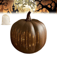 thumbnail image 1 of Illuminated Starry Night Glass Pumpkins, Twinkle Light Pumpkins, Fall Halloween Timer Lighted Sparkling Pumpkin Decorations Lamp With Storage Bag for Home Bedroom Bathroom Hallway(Brown,Medium), 1 of 9