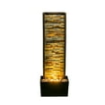 thumbnail image 1 of Illuminated Stone CascadWaterfall Fountain – Elegant Indoor/Outdoor Water Feature with LED Lights, 38x11.6x16.3 inches, 1 of 7