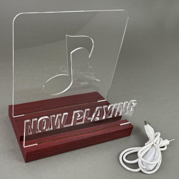 Illuminated Vinyl Album Stand Now Playing Display