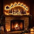 thumbnail image 1 of Illuminated Wooden Reindeer Sleigh Wall Light, Vintage Christmas Decor, Light and Rentier Drahtlose Fernbedienung Leuchtende Wanddekoration, Reindeer Decor for Home, Party, 1 of 9