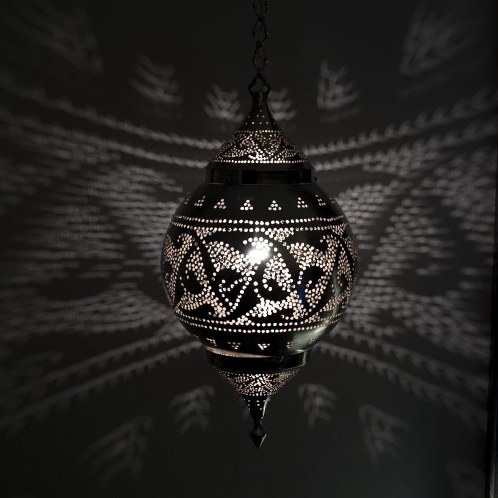 Illuminated hanging light fixture reflecting pattern on the wallIstanbul turkey Canvas Art - Keith Levit Design Pics (15 x 15)