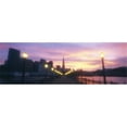 thumbnail image 1 of Illuminated lampposts on a pier  San Francisco  California  USA Poster Print by  - 36 x 12, 1 of 1