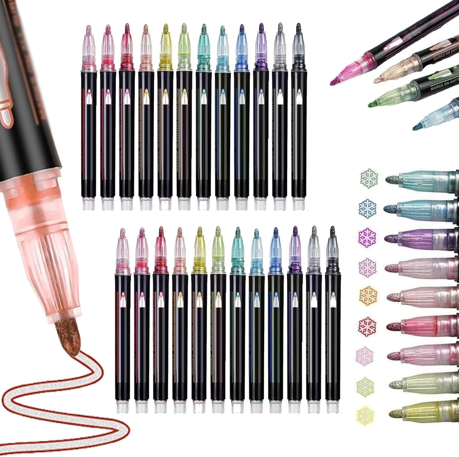 Illuminateupon/Neattidyly Marker Pen for Highlight, 8/12 Colors Outline ...