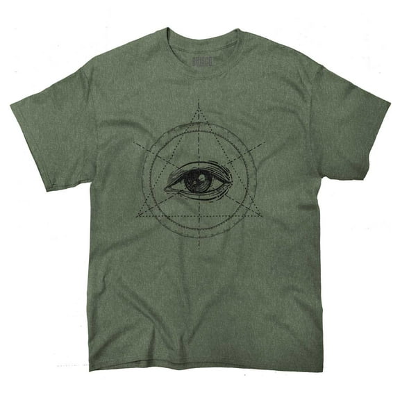 Eye Conspiracy Theory Illuminati Men's Graphic T Shirt Tees Brisco Brands S