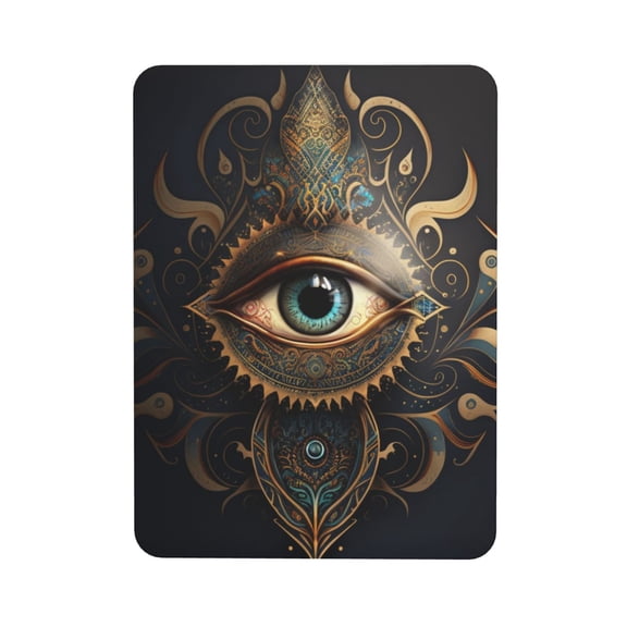 Illuminati Fatima Hamsa All Seeing Eye Art Rectangular Refrigerator Magnet, Soft Magnetic Fridge Magnet for Home, Office, Locker Decor