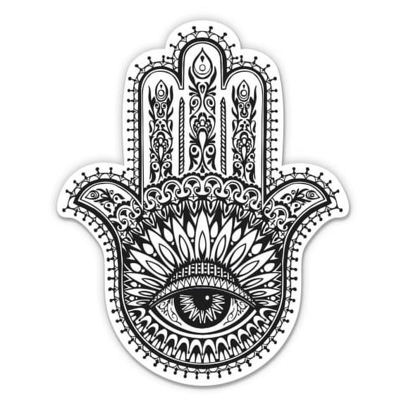 Illuminati Hand with Eye All Seeing - 3" Vinyl Sticker - For Car Laptop Water Bottle Phone - Waterproof Decal