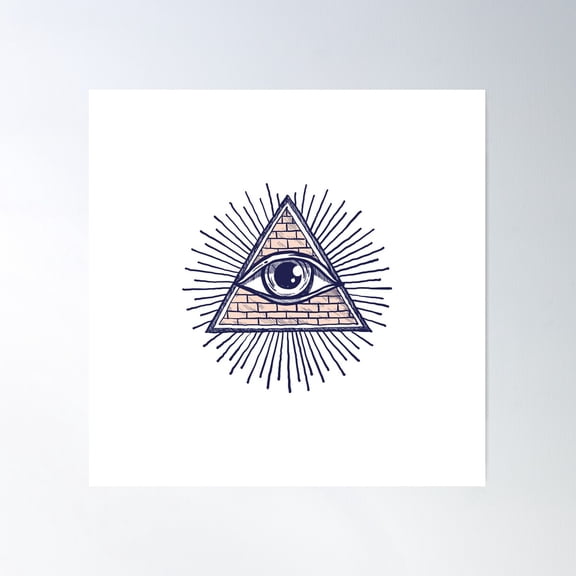 Illuminati Logo Poster Wall Art, Modern Wall Decor For Living Room Bedroom, 24x24 UNFRAMED