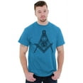 thumbnail image 1 of Illuminati Masonic Square Compass Men's Graphic T Shirt Tees Brisco Brands 2X, 1 of 6