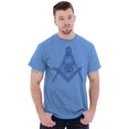 thumbnail image 1 of Illuminati Masonic Square Compass Plus Size Crewneck Graphic Tee Shirt Brisco Brands 3X, 1 of 5
