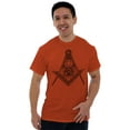 thumbnail image 1 of Illuminati Masonic Square Compass Plus Size Crewneck Graphic Tee Shirt Brisco Brands 4X, 1 of 4