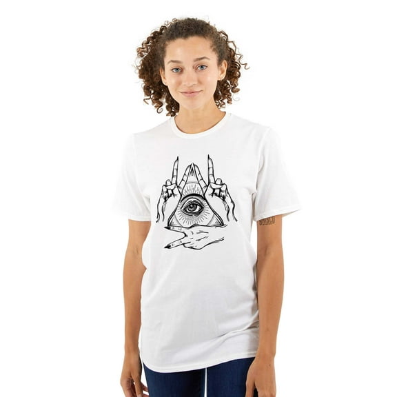 Illuminati Pyramid All Seeing Eye Women's Plus Size Graphic Tee Brisco Brands 2X